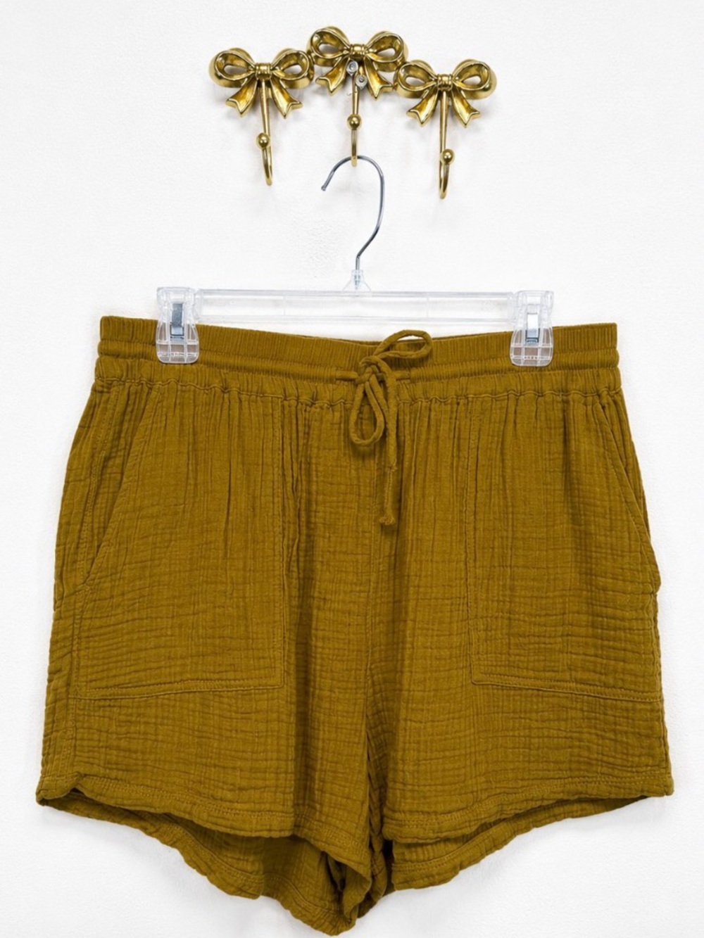 Lou & Grey Women's Comfortable Drawstring Shorts in Copper.  Size L